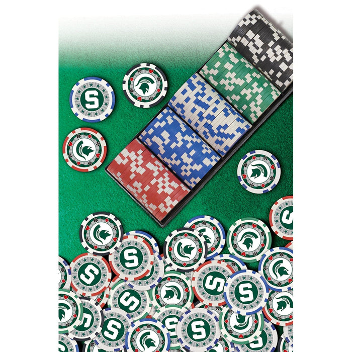 Michigan State Spartans 100 Piece Poker Chips - for just $14.99! 
