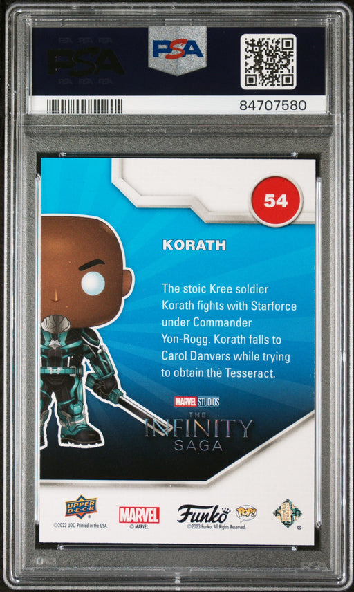 2023 UPPER DECK FUNKO POP MARVEL  KORATH PATINA #54  PSA 10 - for just $54! 