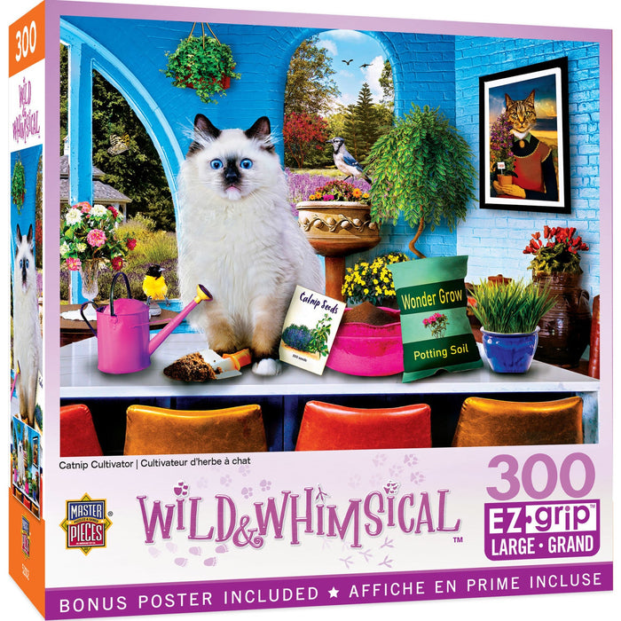 Wild & Whimsical - Catnip Cultivator 300 Piece EZ Grip Jigsaw Puzzle - Just $14.99! Shop now at Retro Gaming of Denver