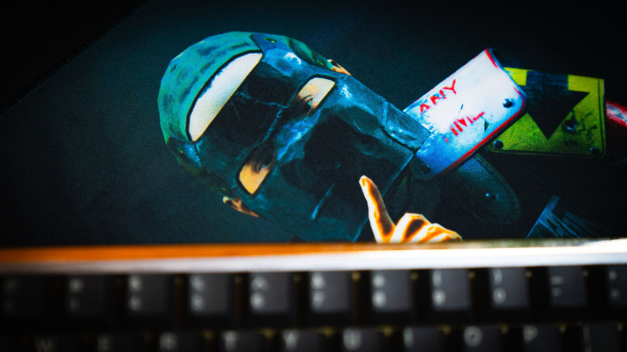 "Shh" — Rust Deskmat - for just $49.95! 