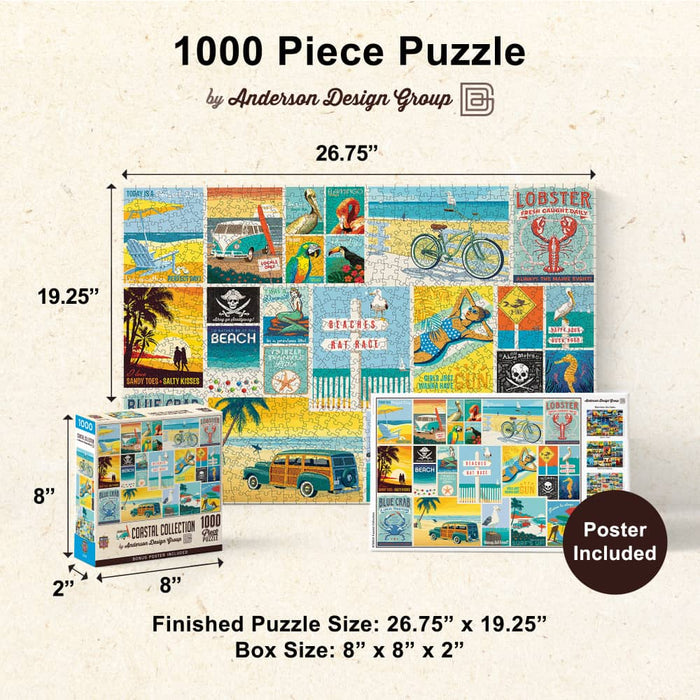 Vintage Posters - Coastal Collection 1000 Piece Jigsaw Puzzle - for just $16.99! 