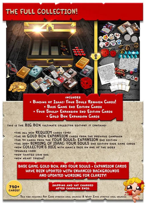 The Binding of Isaac: Four Souls Requiem - Ultimate Collector's Box (Kickstarter Edition) - for just $249.99! 
