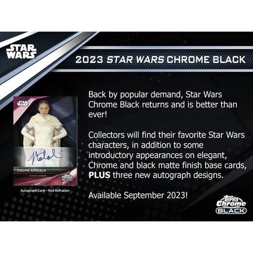 2023 Topps Star Wars Chrome Black Hobby Box - Premium Sealed Product - Just $79.95! Shop now at Retro Gaming of Denver