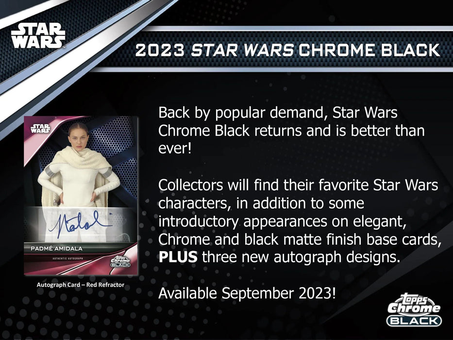 2023 Topps Star Wars Chrome Black Hobby Box - for just $79.95! 