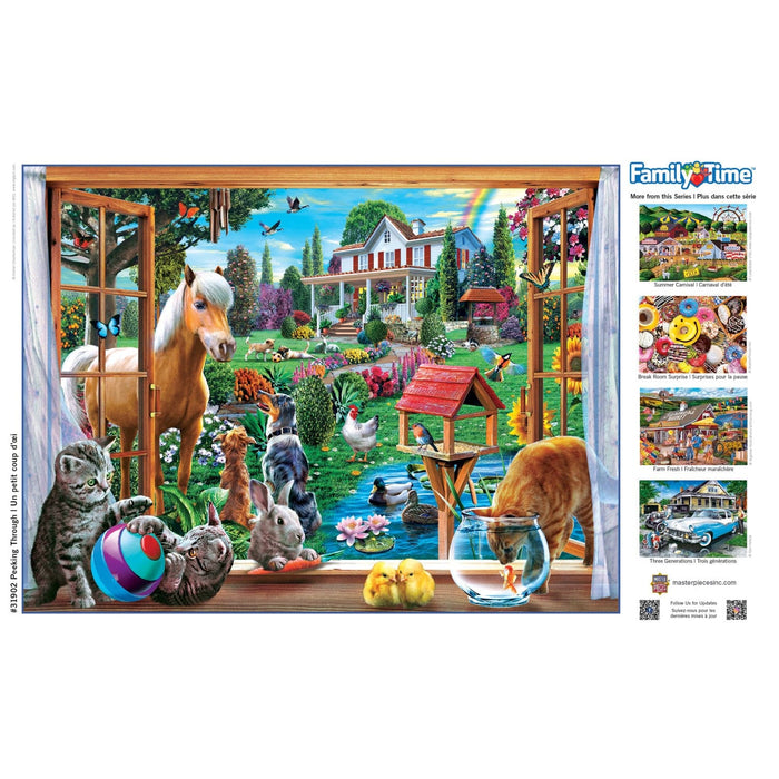 Family Time - Peeking Through 400 Piece Jigsaw Puzzle - for just $14.99! 