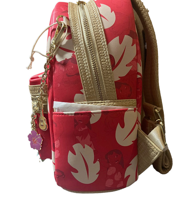 Loungefly Disney Lilo & Stitch Mini Backpack Floral Print Red - for just $75! 