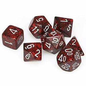 Speckled Polyhedral Silver Volcano 7-Die Set - Just $6.50! Shop now at Retro Gaming of Denver