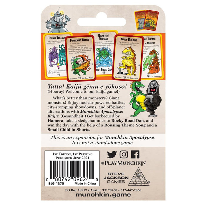 Munchkin: Apocalypse Kaiju - for just $9.95! 