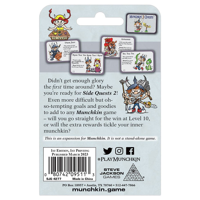 Munchkin: Side Quests 2 - Just $10.95! Shop now at Retro Gaming of Denver