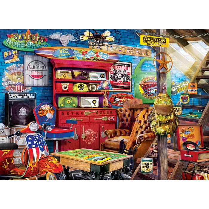 Man Cave - Retro Rules 1000 Piece Jigsaw Puzzle - for just $16.99! 