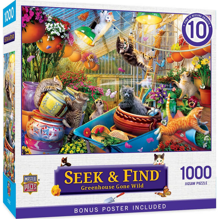 Seek & Find - Greenhouse Gone Wild 1000 Piece Jigsaw Puzzle - for just $16.99! 