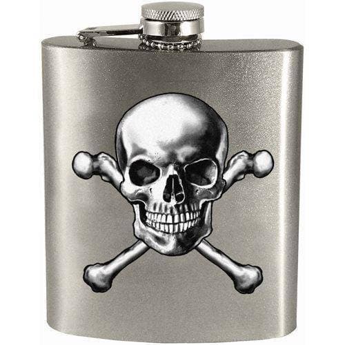 Skull and Crossbones 7oz. Hip Flask - Just $12.55! Shop now at Retro Gaming of Denver