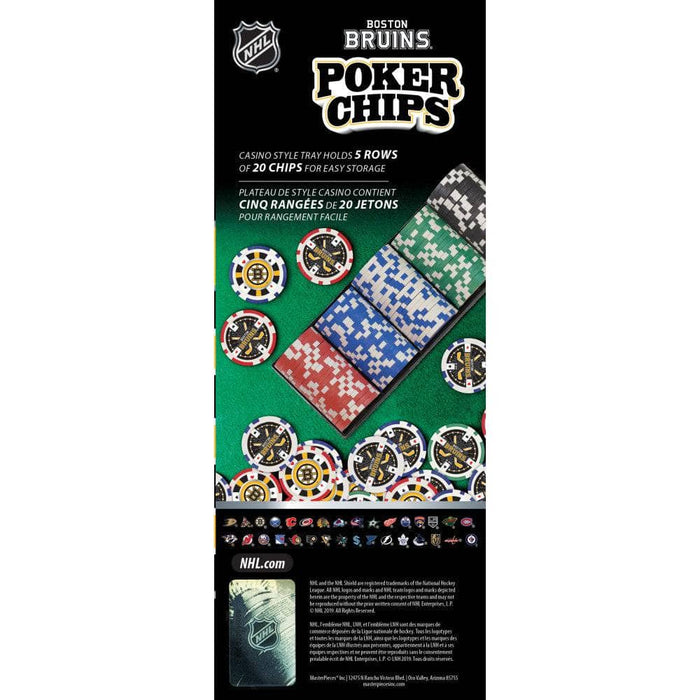 Boston Bruins 100 Piece Poker Chips - for just $24.99! 
