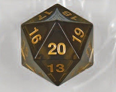 55mm Transparent D20 (Smoke w/ Gold) Spin-Down Die - Just $23! Shop now at Retro Gaming of Denver