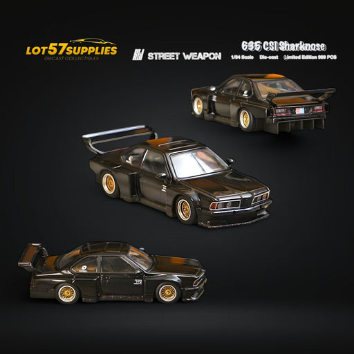 Street Weapon BMW E24 635 CSI Sharknose WideBody Black 1:64 - for just $34.99! 