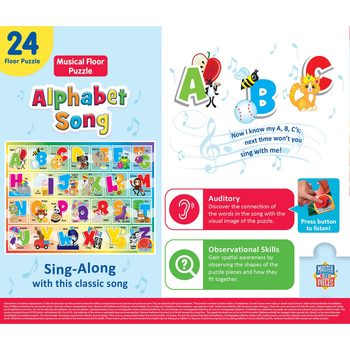 Alphabet Song - 24 Piece Musical Floor Jigsaw Puzzle - Just $16.99! Shop now at Retro Gaming of Denver