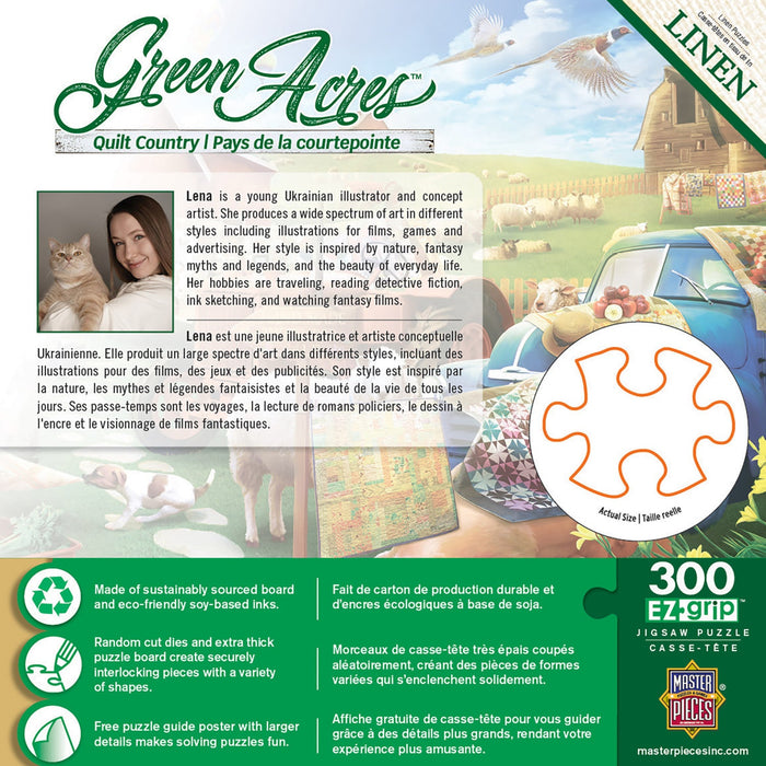 Green Acres - Quilt Country 300 Piece EZ Grip Jigsaw Puzzle - Just $14.99! Shop now at Retro Gaming of Denver