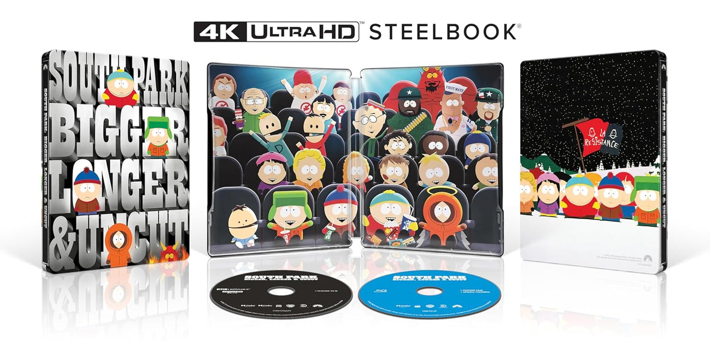 South Park: Bigger, Longer & Uncut - Limited Edition Steelbook (4K Ultra HD + Blu-ray + Digital) - for just $37.99! 