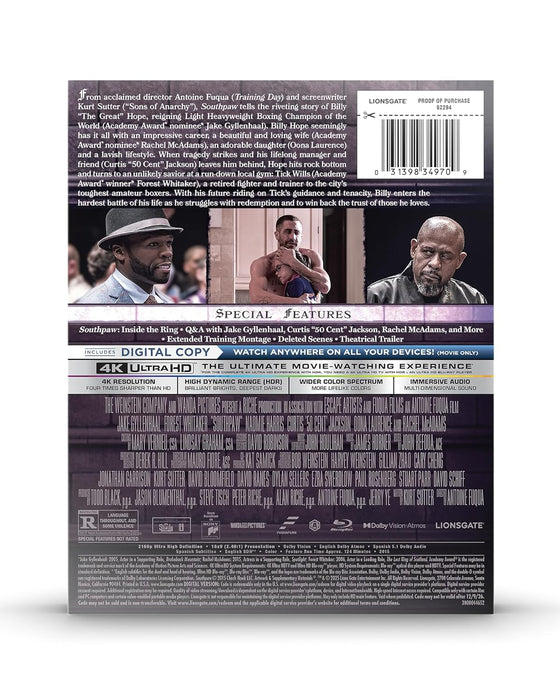 Southpaw - Limited Editon Steelbook (4K Ultra HD + Blu-ray + Digital) - for just $39.99! 