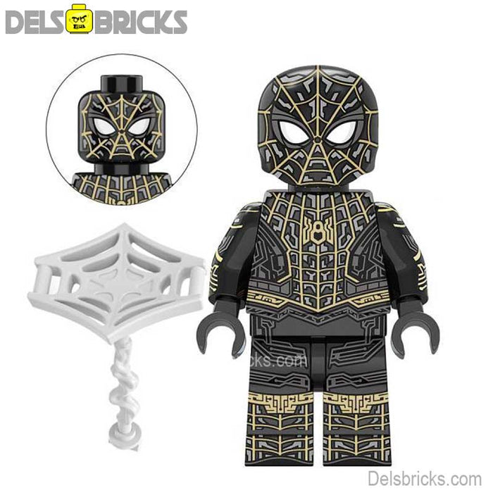 Spider-Man Black & Gold Suit Marvel MCU Lego-Compatible Minifigures - Just $3.99! Shop now at Retro Gaming of Denver