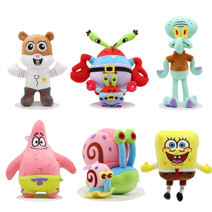 SpongeBob Plush Set – 8/4 Inch Cute Cartoon Character Bag Charms & Gifts - for just $13.95! 