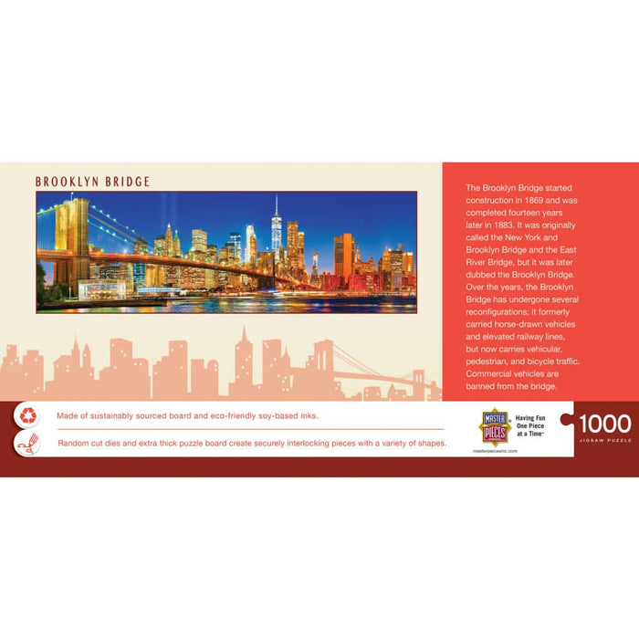 Brooklyn Bridge, New York City 1000 Piece Panoramic Jigsaw Puzzle - for just $19.99! 