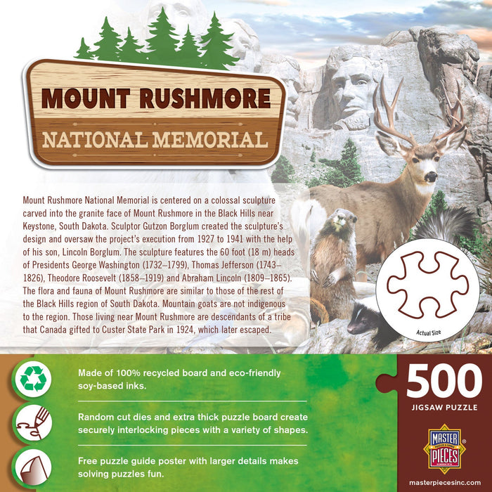 Mount Rushmore National Memorial 500 Piece Jigsaw Puzzle - Just $14.99! Shop now at Retro Gaming of Denver