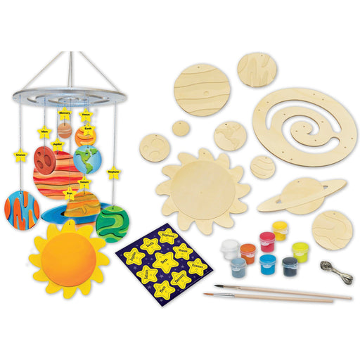 Solar System Mobile Wood Craft & Paint Kit - Just $16.99! Shop now at Retro Gaming of Denver