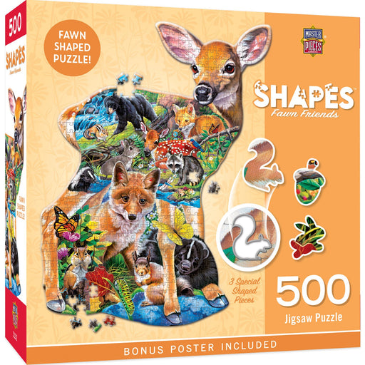 Shapes - Fawn Friends 500 Piece Jigsaw Puzzle - Just $14.99! Shop now at Retro Gaming of Denver