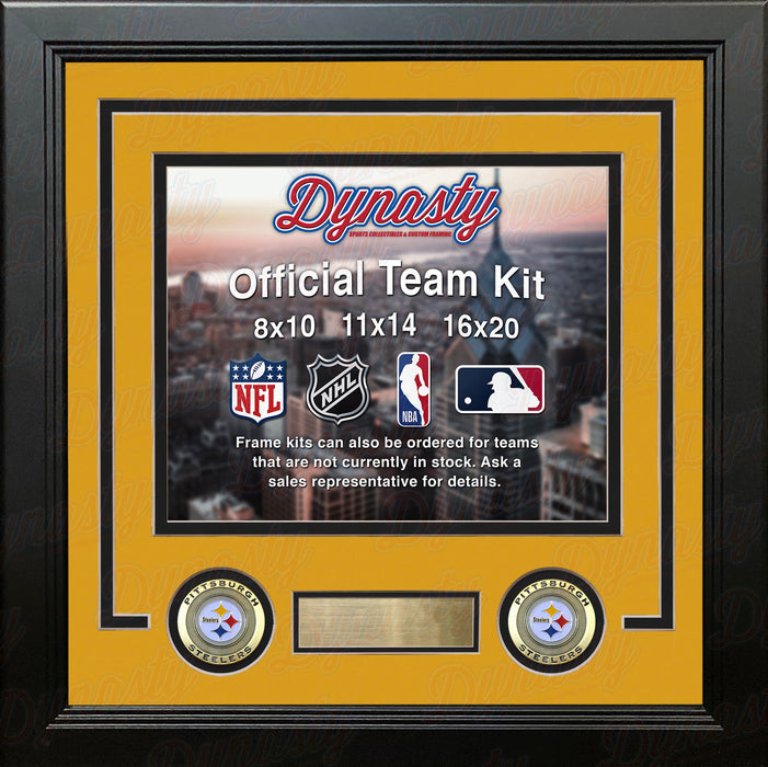 Pittsburgh Steelers Custom NFL Football 16x20 Picture Frame Kit (Multiple Colors) - for just $62.99! 