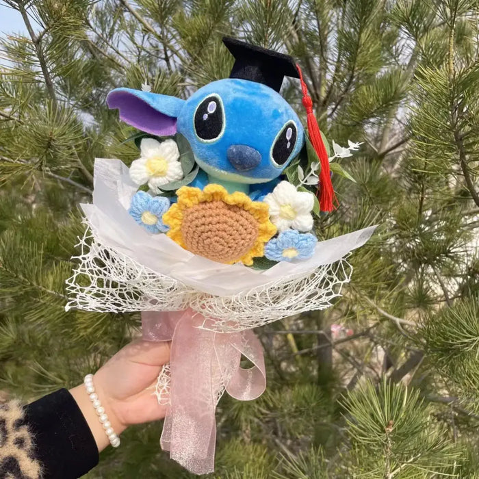 Stitch Plush Flower Bouquet – Kawaii Handmade Gift for Valentine - for just $25.95! 