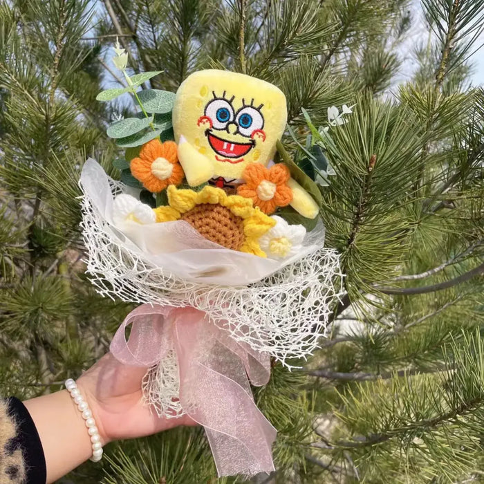 Stitch Plush Flower Bouquet – Kawaii Handmade Gift for Valentine - for just $25.95! 