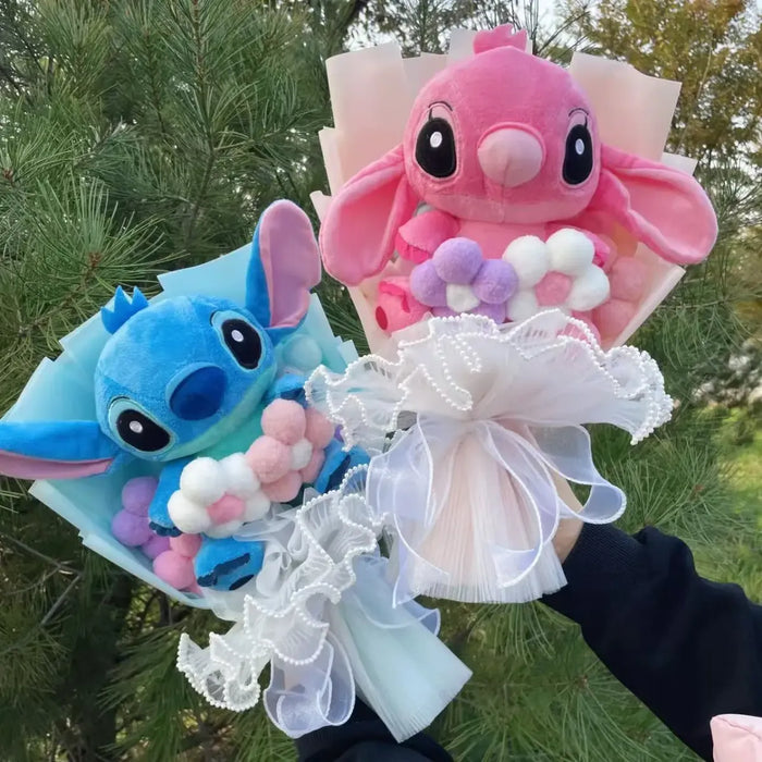 Kawaii Stitch Plush Bouquet – Crochet Flowers Graduation & Valentine Gift - for just $31.95! 