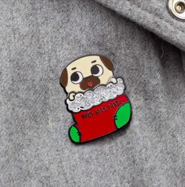 Good Smile Company: Puglie - Stocking Stuffer Puglie Enamel Pin - for just $5.99! 