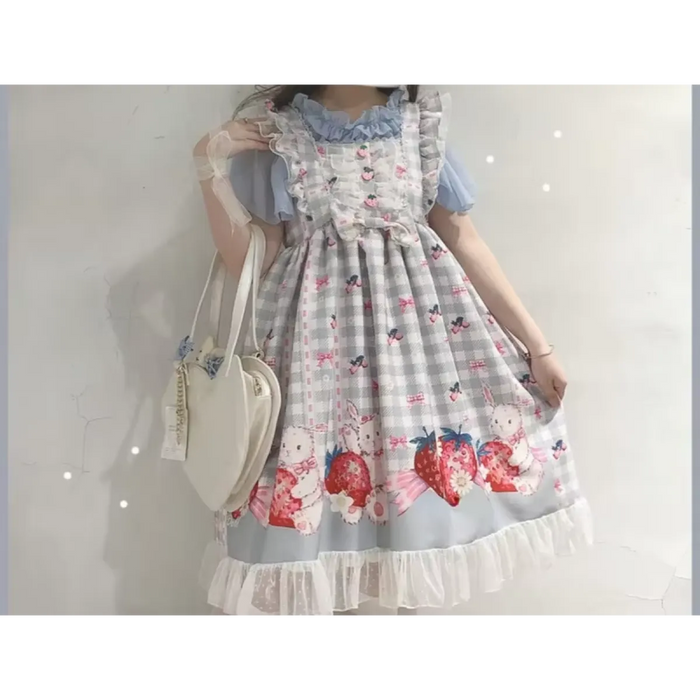 Strawberry Bunny Lolita JSK Dress – Harajuku Cosplay Style - for just $41.95! 