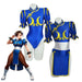 Chun Li Cosplay Costume – Street Fighter Blue Cheongsam Set with Headdress - for just $63.95! 