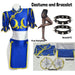 Chun Li Cosplay Costume – Street Fighter Blue Cheongsam Set with Headdress - for just $63.95! 