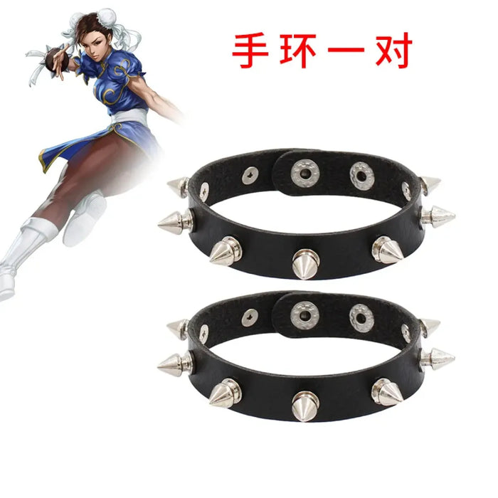 Chun Li Cosplay Costume – Street Fighter Blue Cheongsam Set with Headdress - for just $63.95! 