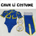 Chun Li Cosplay Costume – Street Fighter Blue Cheongsam Set with Headdress - for just $62.95! 