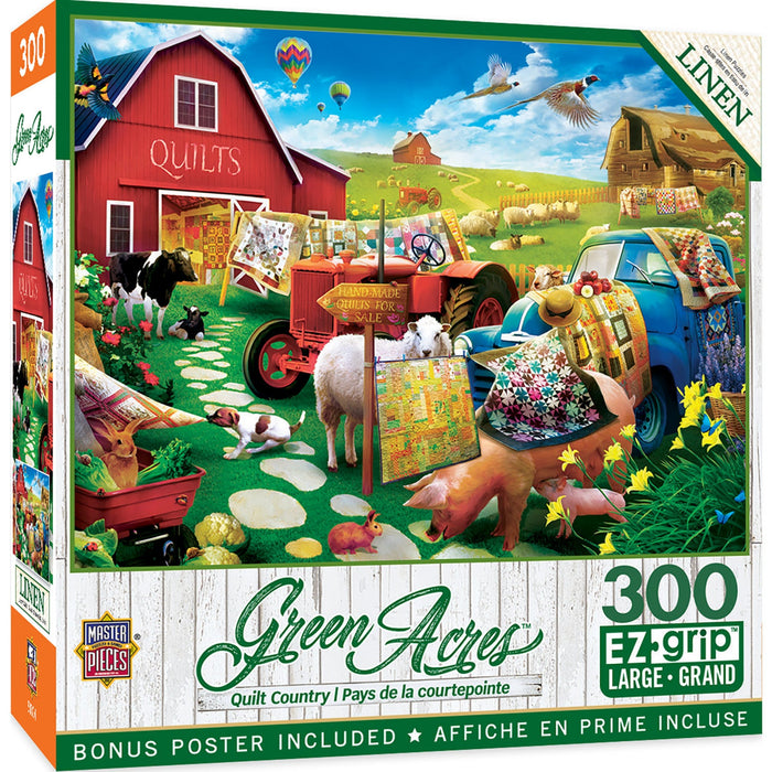 Green Acres - Quilt Country 300 Piece EZ Grip Jigsaw Puzzle - Just $14.99! Shop now at Retro Gaming of Denver