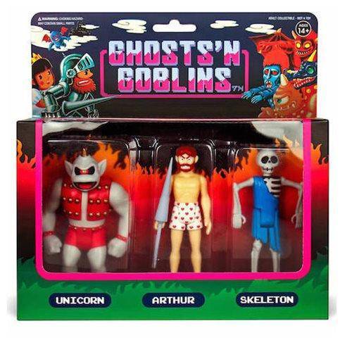 Super7 Ghosts n Goblins 3 3/4-Inch ReAction Figure Pack B - Unicorn, Arthur in Underwear, Skeleton - Just $43.94! Shop now at Retro Gaming of Denver