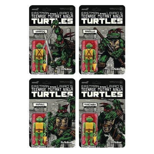 Super7 Teenage Mutant Ninja Turtles Mirage Variant 3.75-Inch ReAction Figure Set of 4 - Just $74.99! Shop now at Retro Gaming of Denver