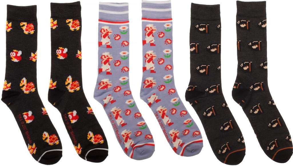 Super Mario Socks 3 Pack - for just $0! 