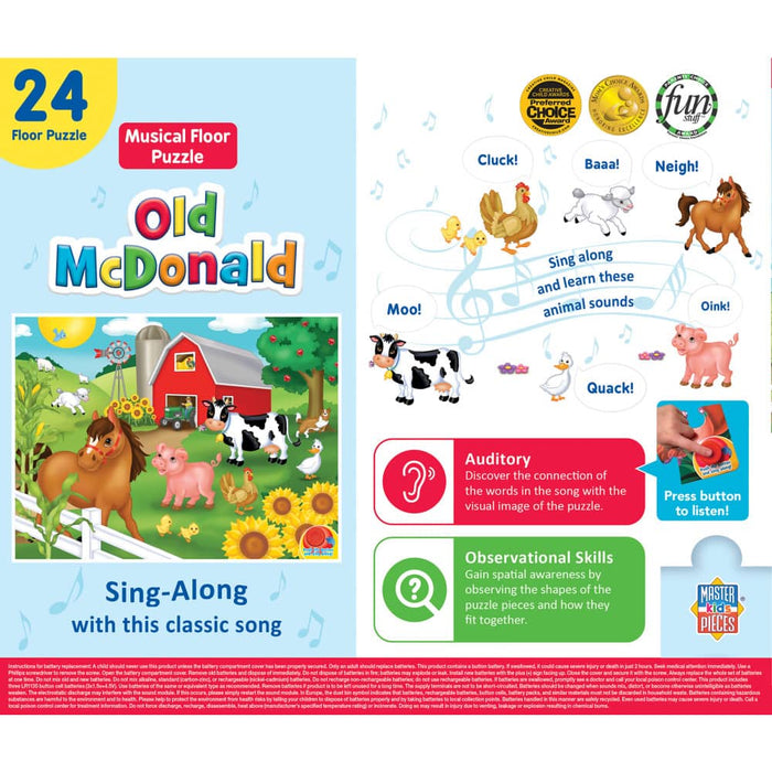 Old McDonald - 24 Piece Musical Jigsaw Puzzle - for just $19.99! 