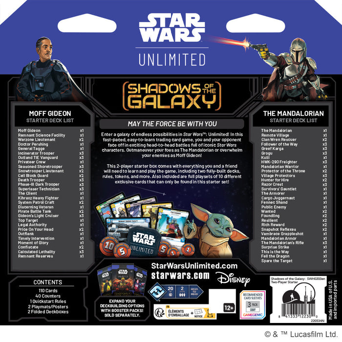 Star Wars: Unlimited - Shadows of the Galaxy Two-Player Starter - for just $34.99! 