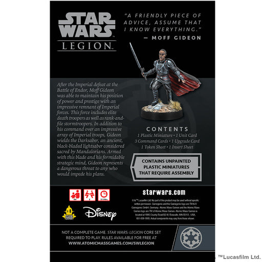 Star Wars Legion: Moff Gideon Commander Expansion - for just $19.99! 