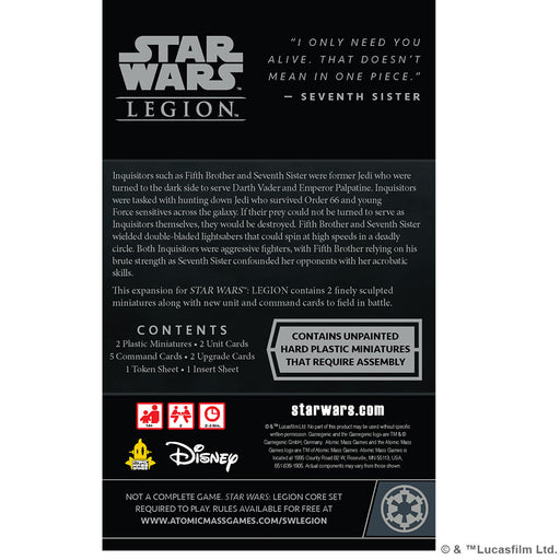 Star Wars Legion: Fifth Brother & Seventh Sister Operative Expansion - for just $29.99! 