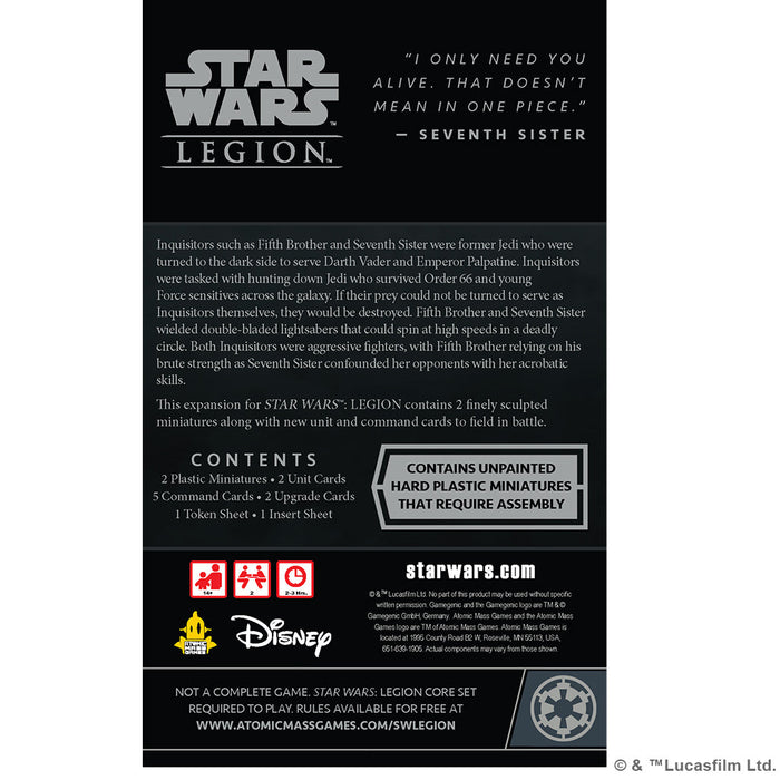 Star Wars Legion: Fifth Brother & Seventh Sister Operative Expansion - for just $29.99! 