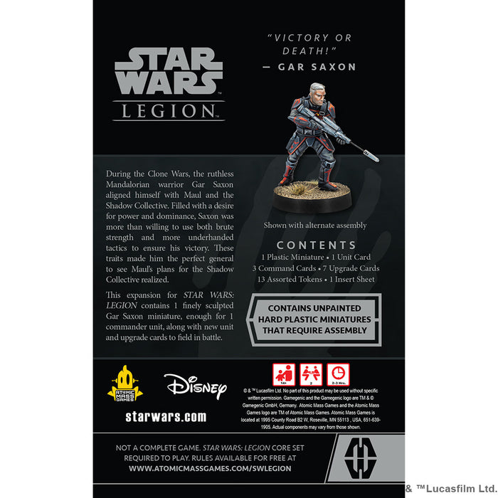 Star Wars Legion: Gar Saxon - for just $19.99! 