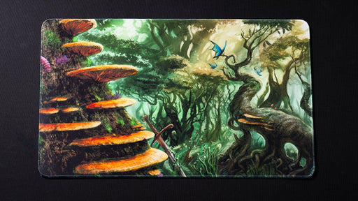 "Swordfall Forest" — Fallen Lands Playmat by Carlos Balarezo - for just $39.95! 